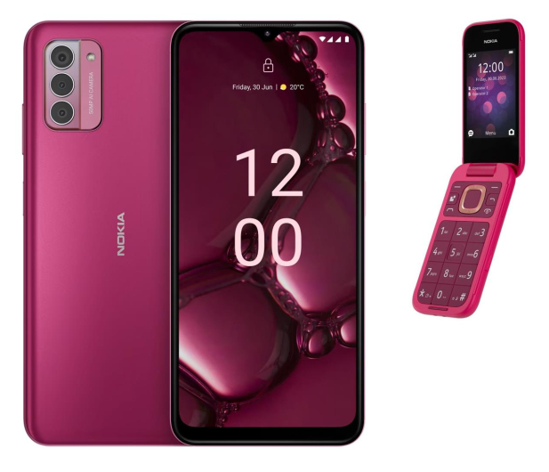 Nokia G42 6/128 rożowy 5G + Nokia 2660 4G Flip rożowy - 1191850 - zdjęcie